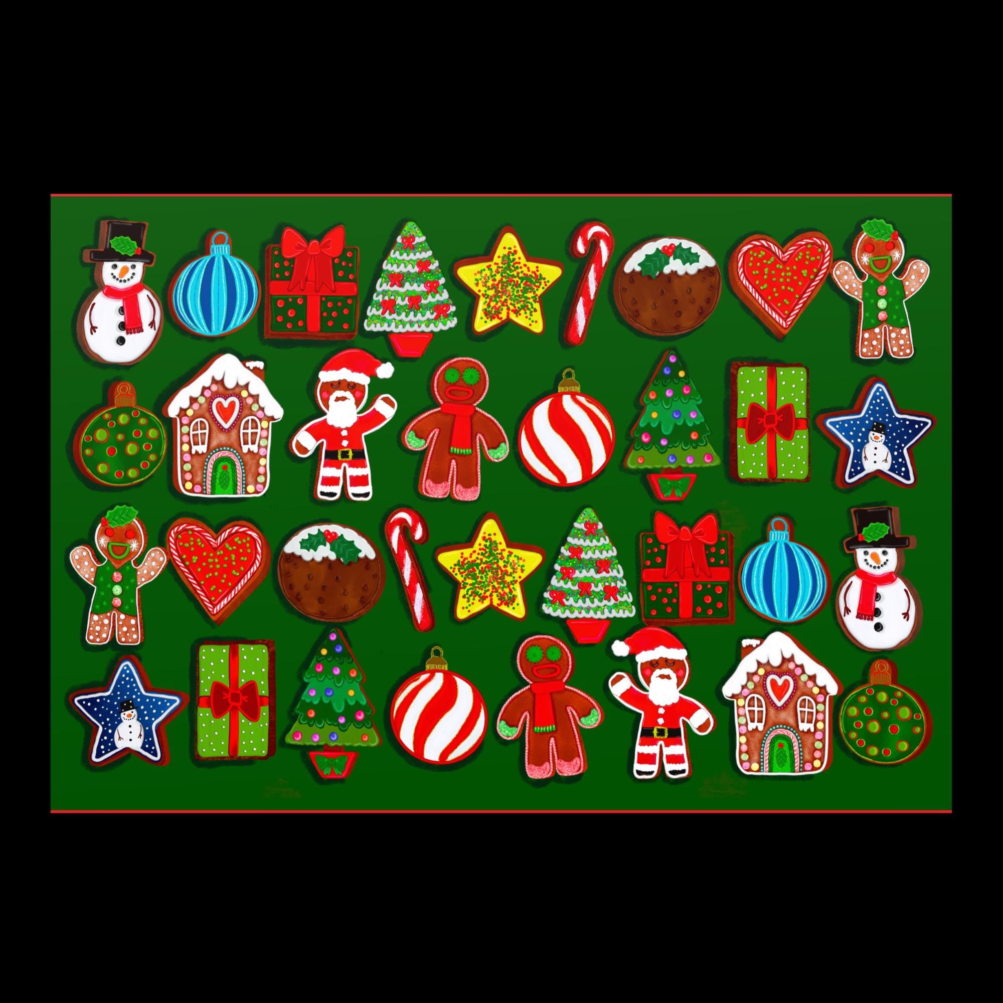 Christmas Cookie Wrapping Paper Sheets