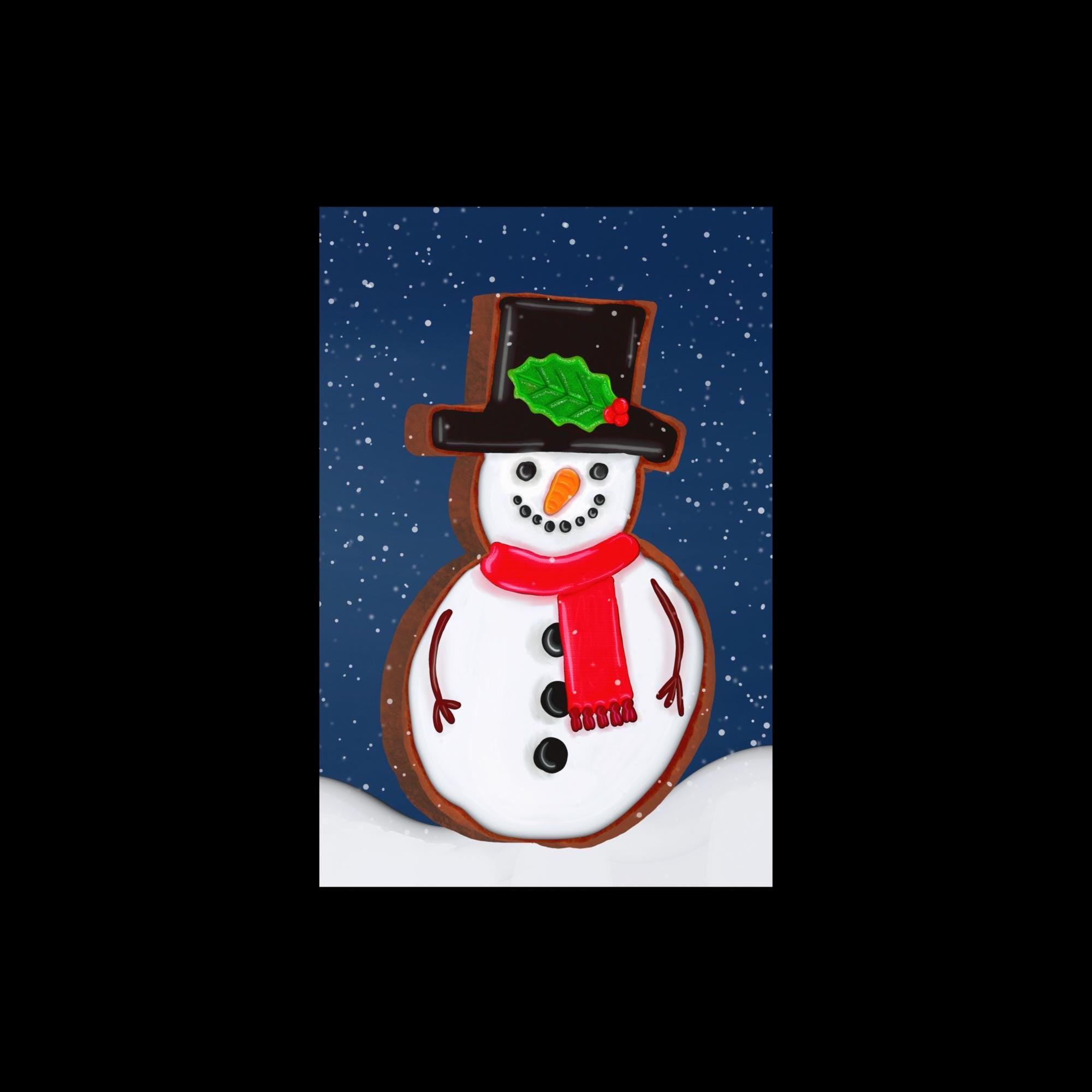 Snowman Cookie Christmas Card