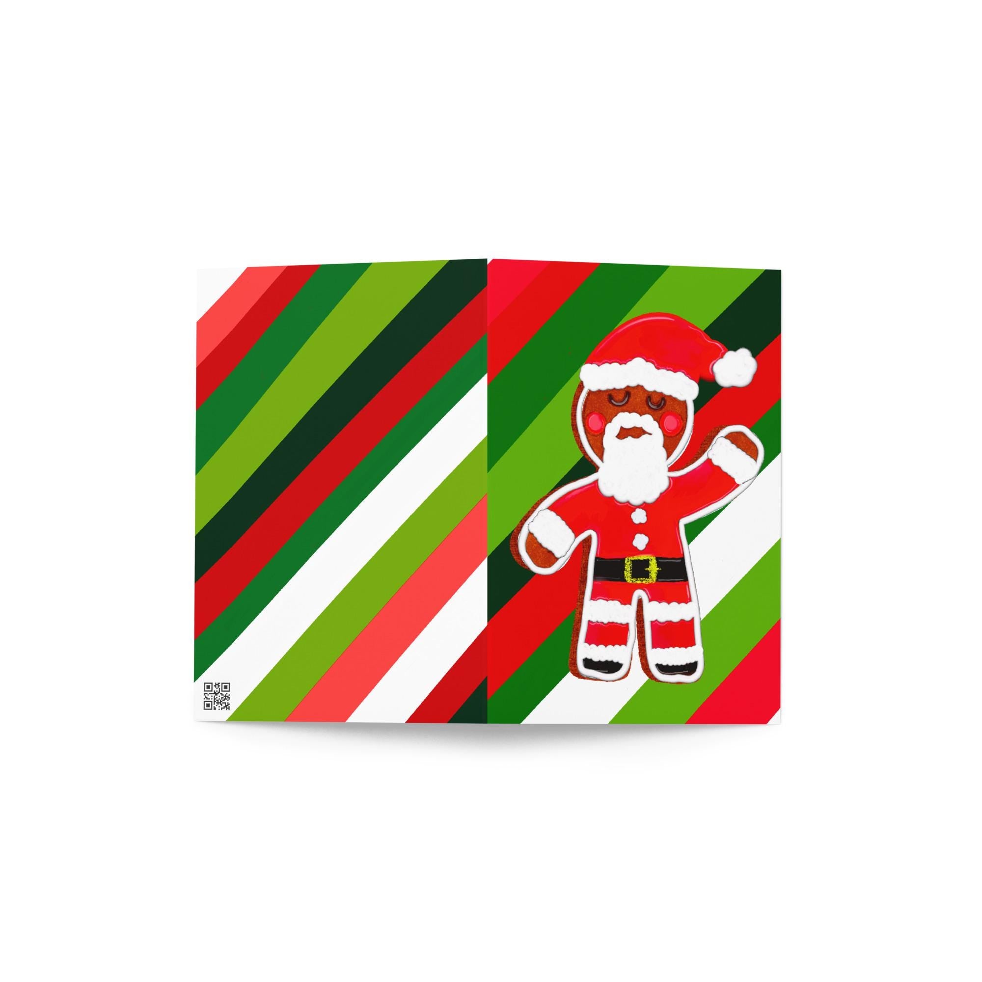 Santa Claus Cookie Christmas Card