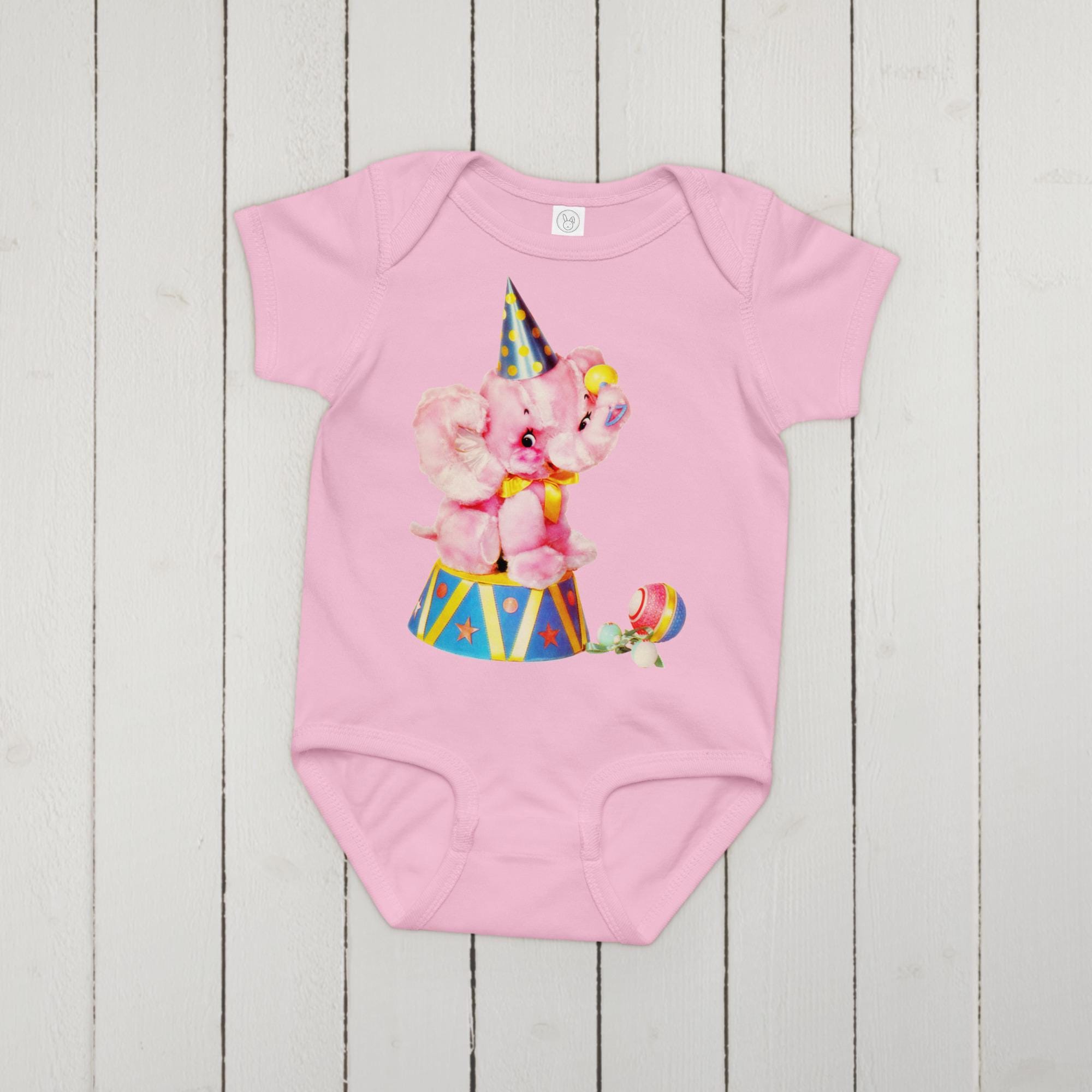 Baby Elephant Jersey Bodysuit