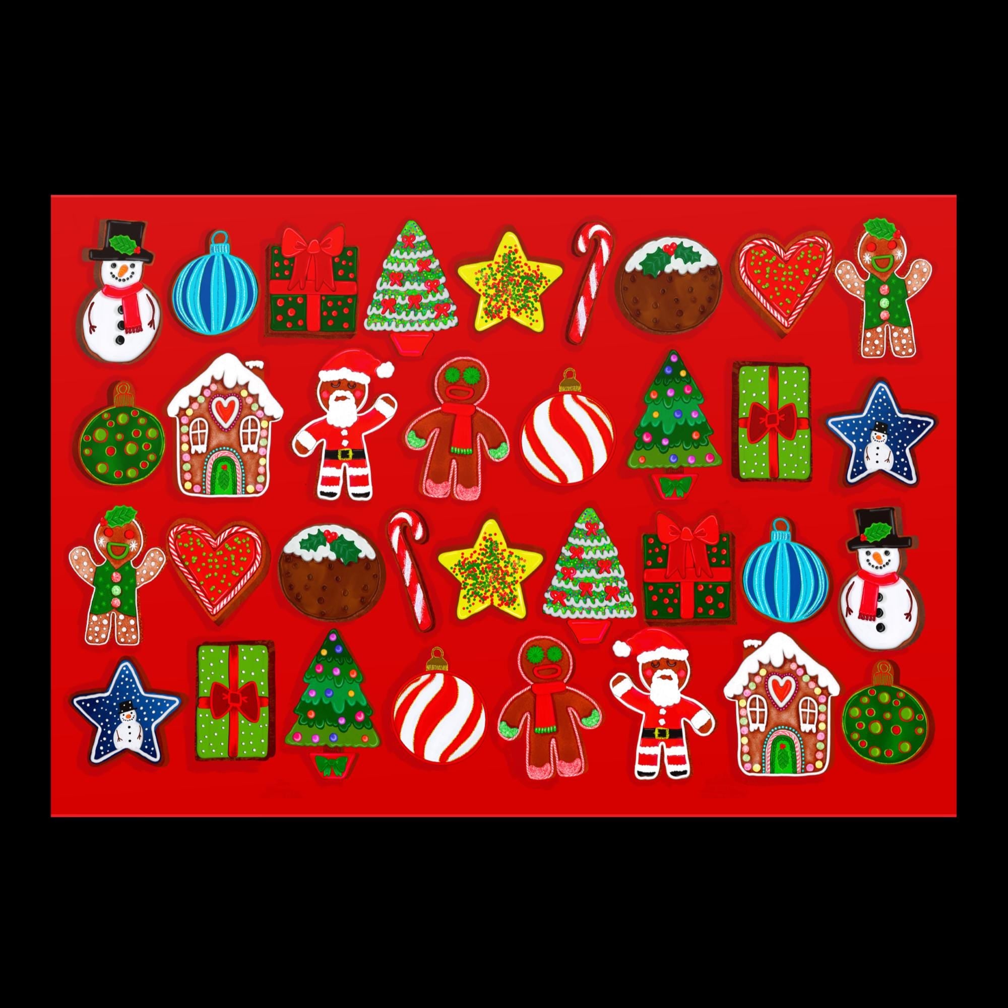 Christmas Cookie Wrapping Paper Sheets